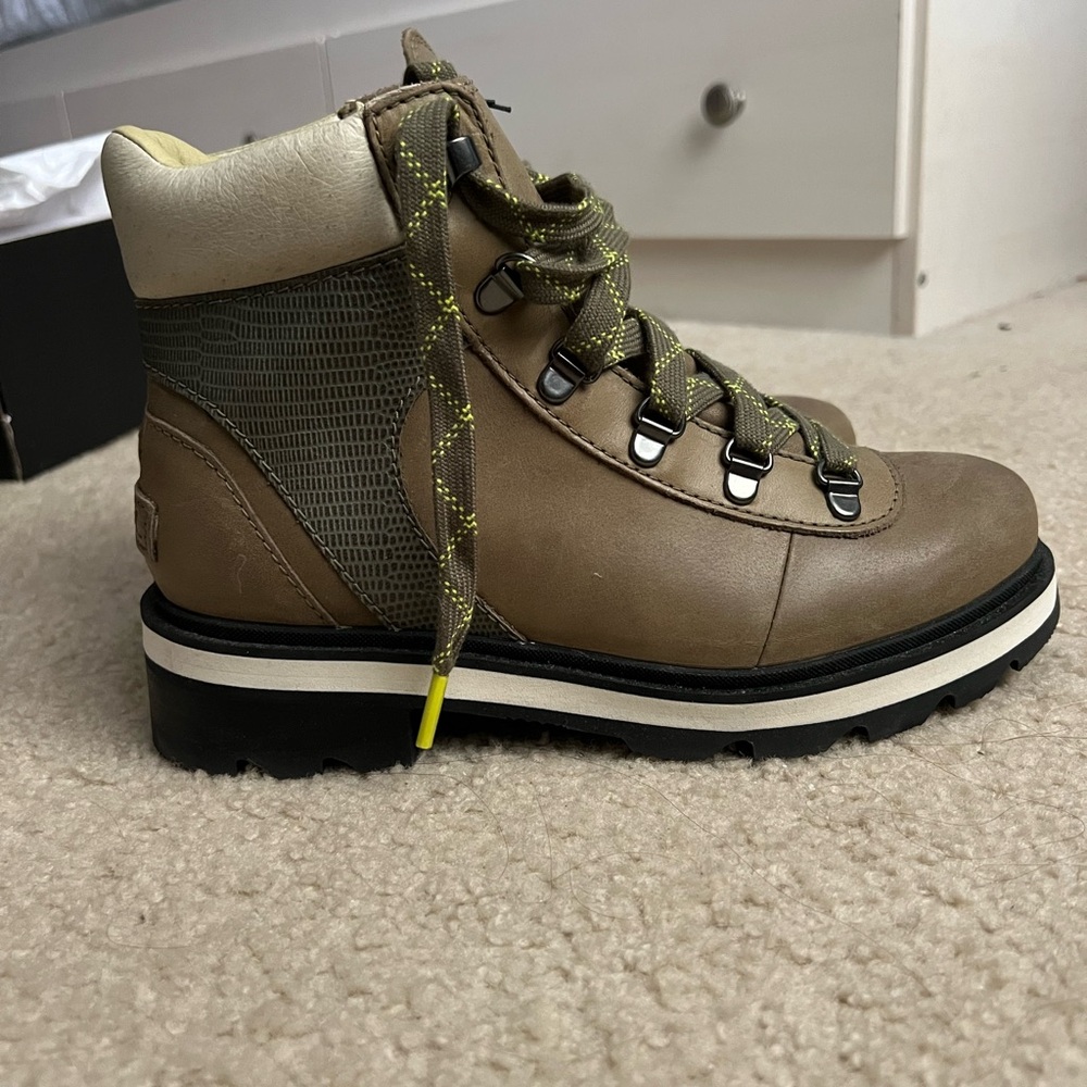Sorel Stone Green and Laurel Leaf Hiker Boots